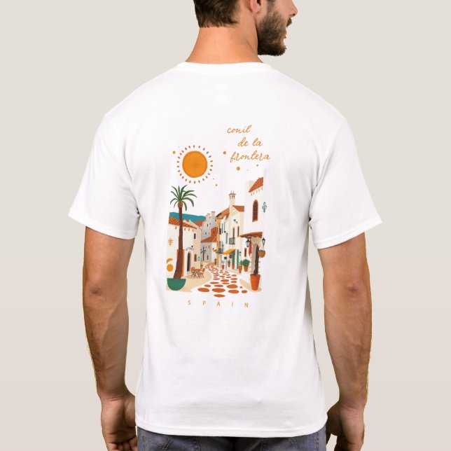 Camiseta Conil de la frontera España pueblo blanco ropa (Reverso)