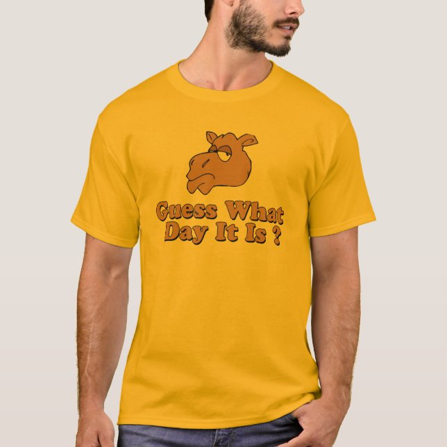 Camiseta conjetura qué día él él (Anverso)