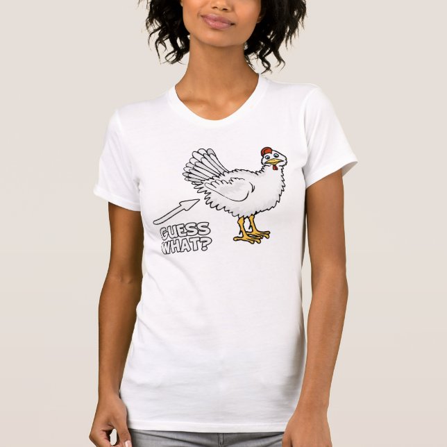 Camiseta Conjetura qué extremo del pollo (Anverso)