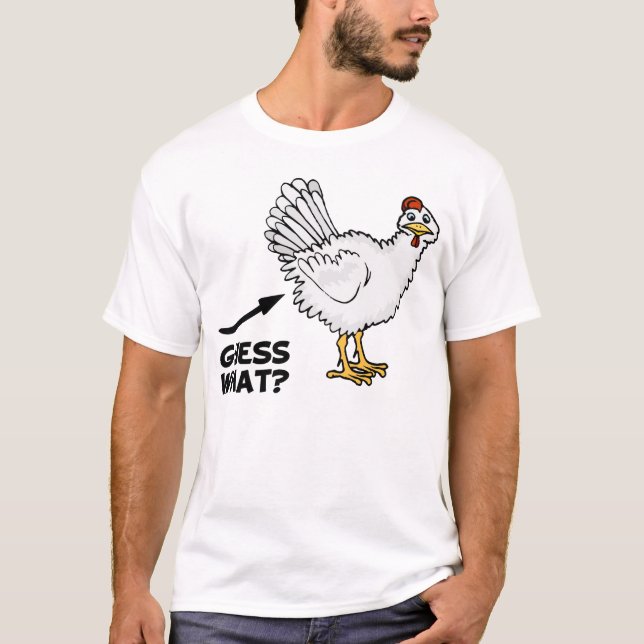 Camiseta Conjetura qué extremo del pollo (Anverso)
