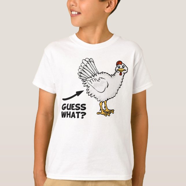 Camiseta Conjetura qué extremo del pollo (Anverso)