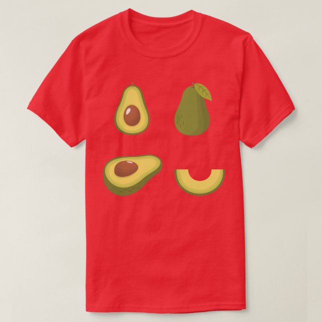Camiseta Conjunto de aguacates 2 (Diseño del anverso)