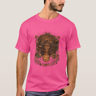 Camiseta Conjunto de batería de batería steampunk Batería d