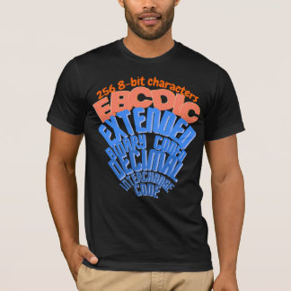 Camiseta Conjunto de caracteres codificados de mainframe EB
