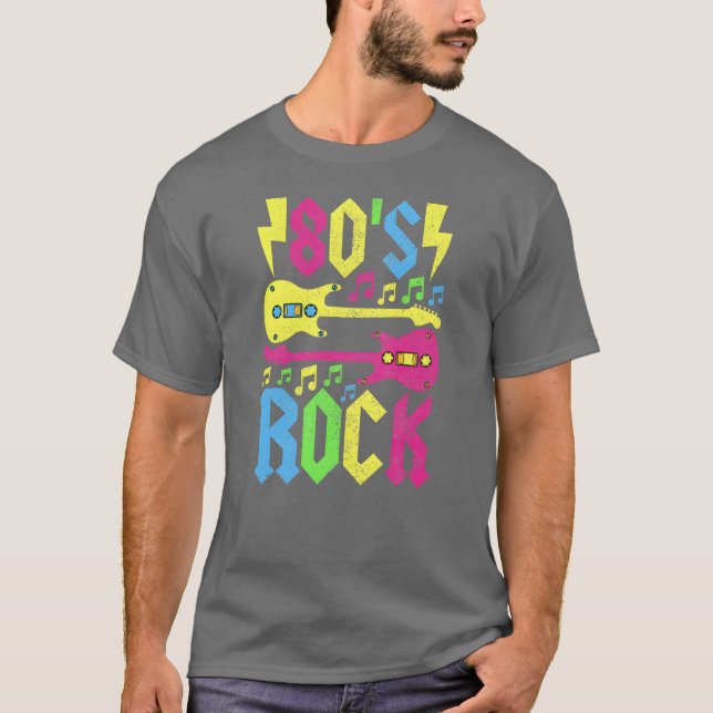 Camiseta Conjunto de concierto de rock de los 80 Moda de lo (Anverso)