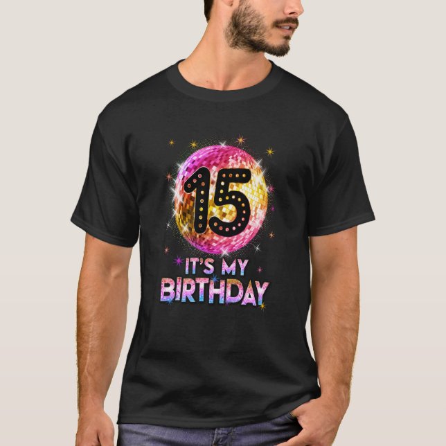 Camiseta Conjunto de cumpleaños número 15 para niñas Baile  (Anverso)