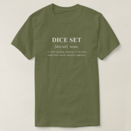 Camiseta Conjunto de dados definición divertida con texto b
