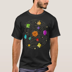 Camiseta Conjunto de Dados en el Espacio - Juegos de Mesa R