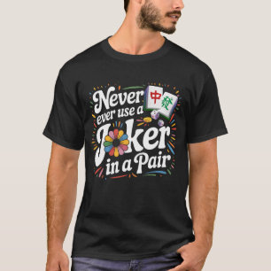 Camiseta Conjunto de fichas de Mah Jongg Amante de cartas d