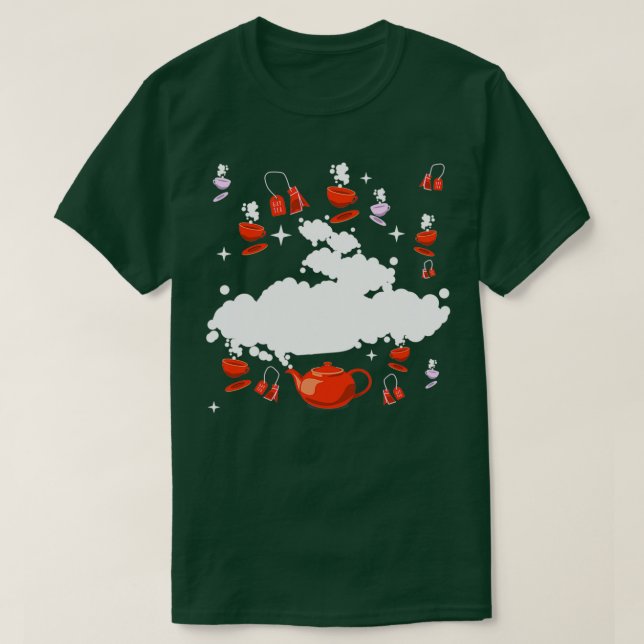 Camiseta Conjunto de Fiestas de té (Diseño del anverso)