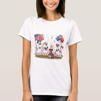 Camiseta Conjunto de ganso patriótico 4 de julio EE. UU.