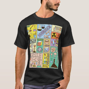 Camiseta Conjunto de Ilustraciones Vintage de Ciencia Quími
