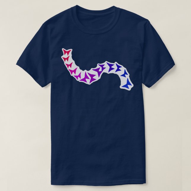 Camiseta Conjunto de mariposa de origen de orgullo bisexual (Diseño del anverso)