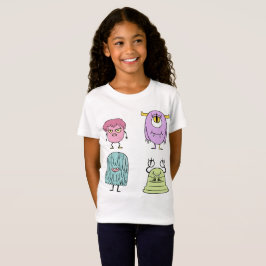 Camiseta Conjunto de Monstruos Coloridos – Diseño de Monstr