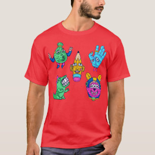 Camiseta Conjunto de Pegatinas de colores creativos