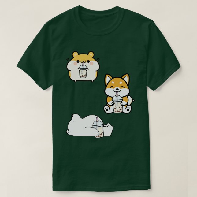Camiseta Conjunto de Pegatinas de té de Boba (Diseño del anverso)
