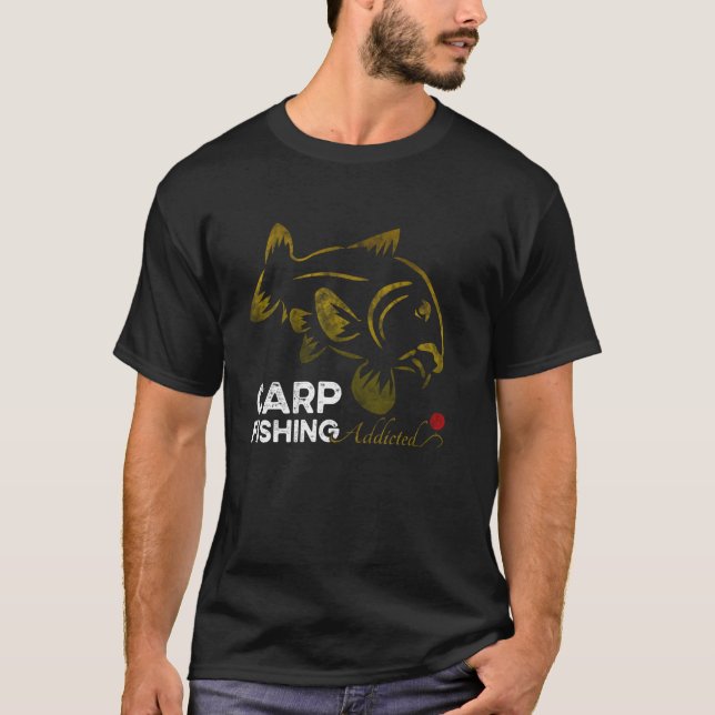 Camiseta Conjunto de pesca de carpas Carpfishing Adicto a B (Anverso)