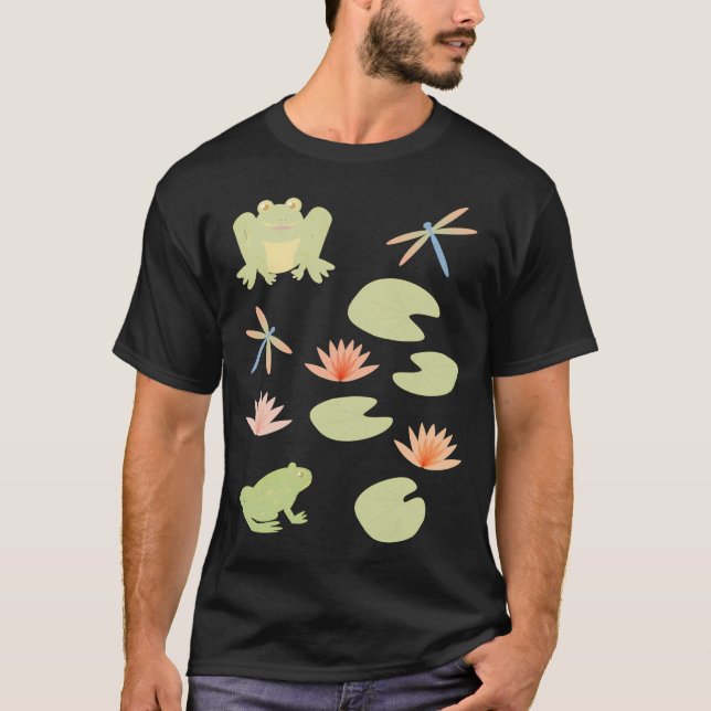Camiseta Conjunto de Stickers de Amigos del Estanque (Anverso)