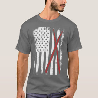 Camiseta Conjunto de tambores amigo de la bandera de EE. UU