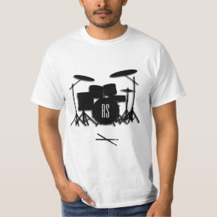 Camiseta Conjunto de tambores con monograma