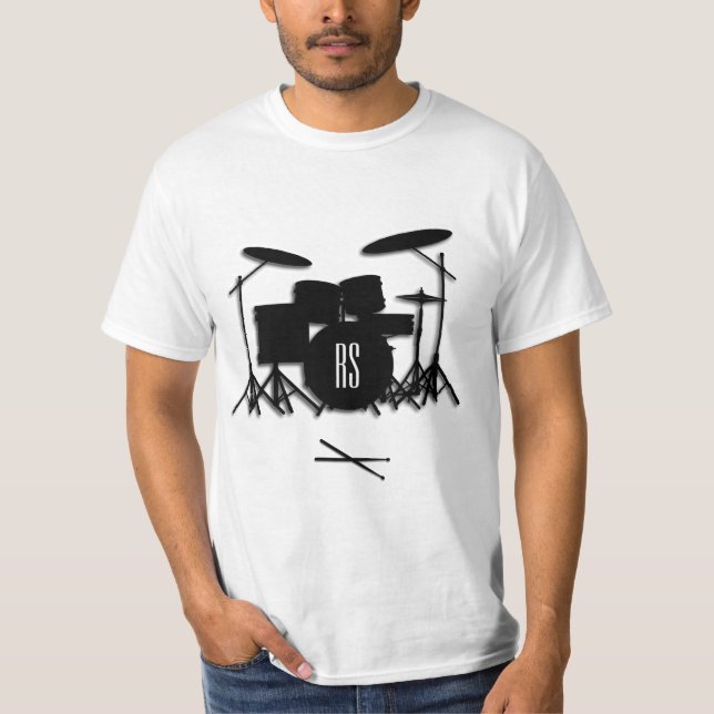 Camiseta Conjunto de tambores con monograma (Anverso)