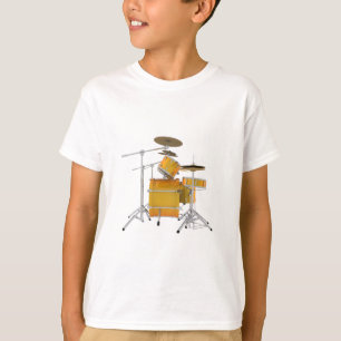 Camiseta Conjunto de tambores dorado / amarillo: