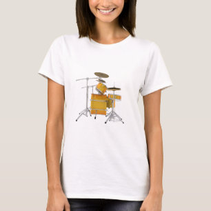 Camiseta Conjunto de tambores dorado / amarillo: