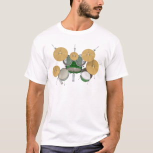 Camiseta Conjunto de tambores verde: