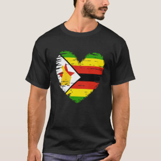 Camiseta Conjunto de Zimbabue - Bandera del corazón de Zimb