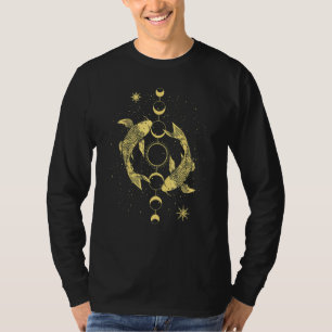 Camiseta Conjunto Koi Ying Yang Carp Sun Moon Fase Japón St