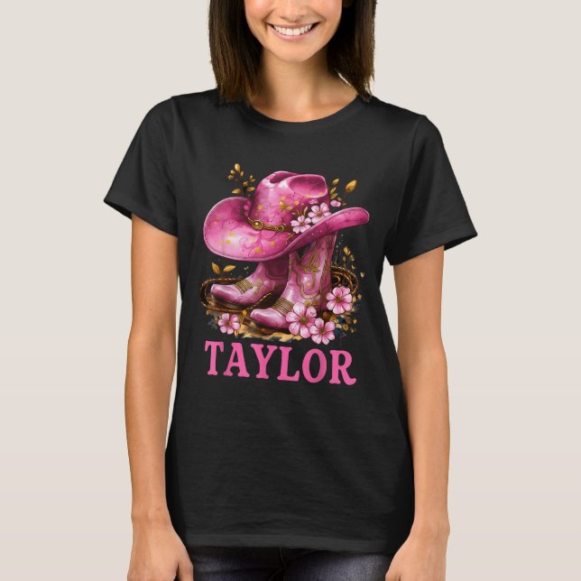 Camiseta Conjunto Taylor Botas Vaqueras para Jóvenes Mujere (Anverso)