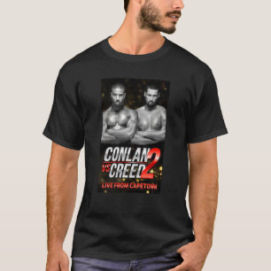 Camiseta Conlan vs Creed 2 cartel negro y blanco