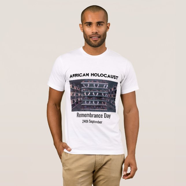 Camiseta Conmemoración africana del holocausto (Anverso completo)