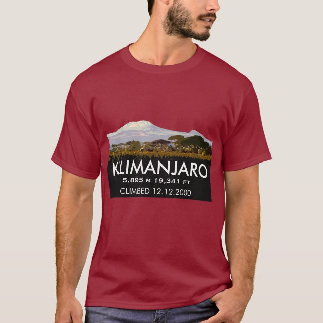 Camiseta Conmemoración de escalada personalizada del monte  (Anverso)