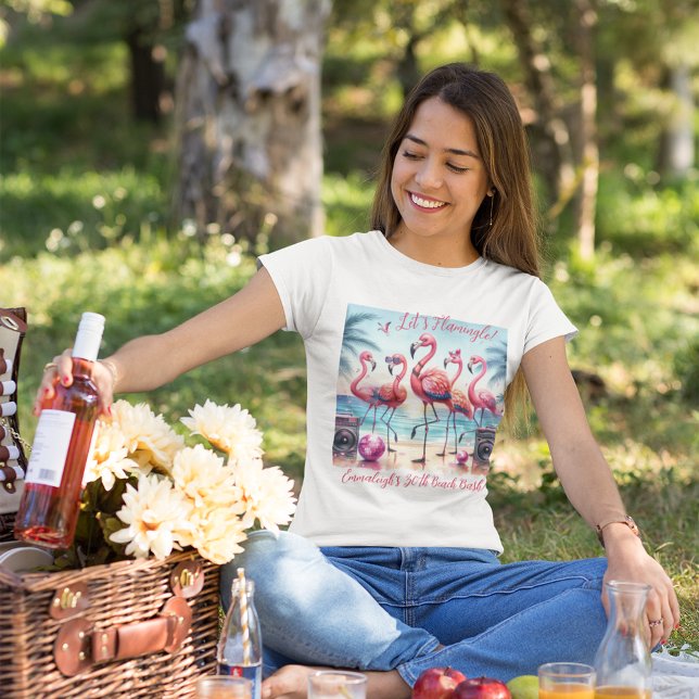 Camiseta Conmemoración del cumpleaños de Flamingle Beach Ba (Subido por el creador)