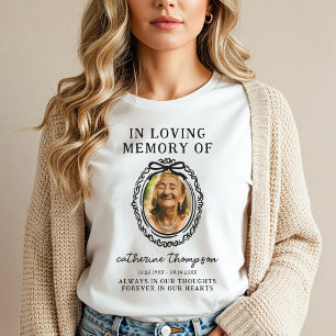 Camiseta conmemorativa con marco de lazo para foto