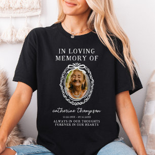 Camiseta conmemorativa con marco de lazo para foto