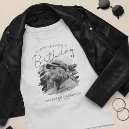 Camiseta conmemorativa de cumpleaños con foto eleg