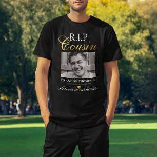 Camiseta conmemorativa de foto de primo con R.I.P