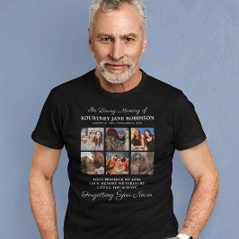 Camiseta conmemorativa de fotocolage en memoria am