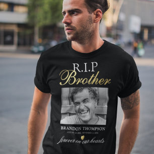 Camiseta conmemorativa de hermano con foto - R.I.P