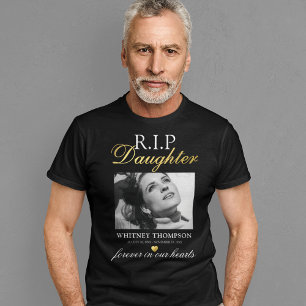 Camiseta conmemorativa de la hija con foto 'R.I.P'