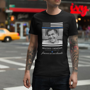 Camiseta conmemorativa de la policía de la delgada
