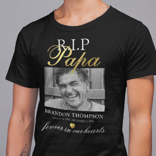 Camiseta conmemorativa de R.I.P Papa con foto