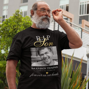 Camiseta conmemorativa de recuerdo de hijo 'R.I.P'