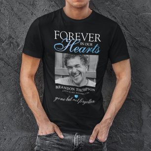 Camiseta conmemorativa del funeral azul negro