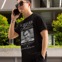 Camiseta conmemorativa del funeral de plata negra