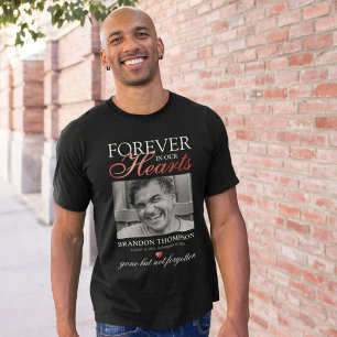 Camiseta conmemorativa del funeral rojo negro