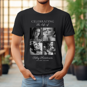Camiseta conmemorativa negra de 4 fotos – Celebran