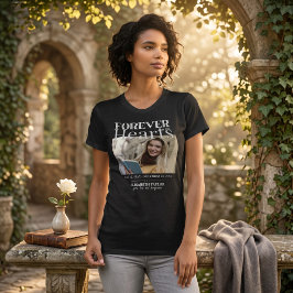 Camiseta conmemorativa personalizada funeral gris